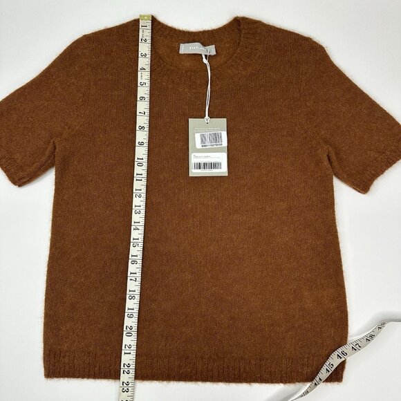 Everlane Women's NWT Brown The Alpaca Wool Short Sleeve Tee Sweater S/C35 - Picture 10 of 13